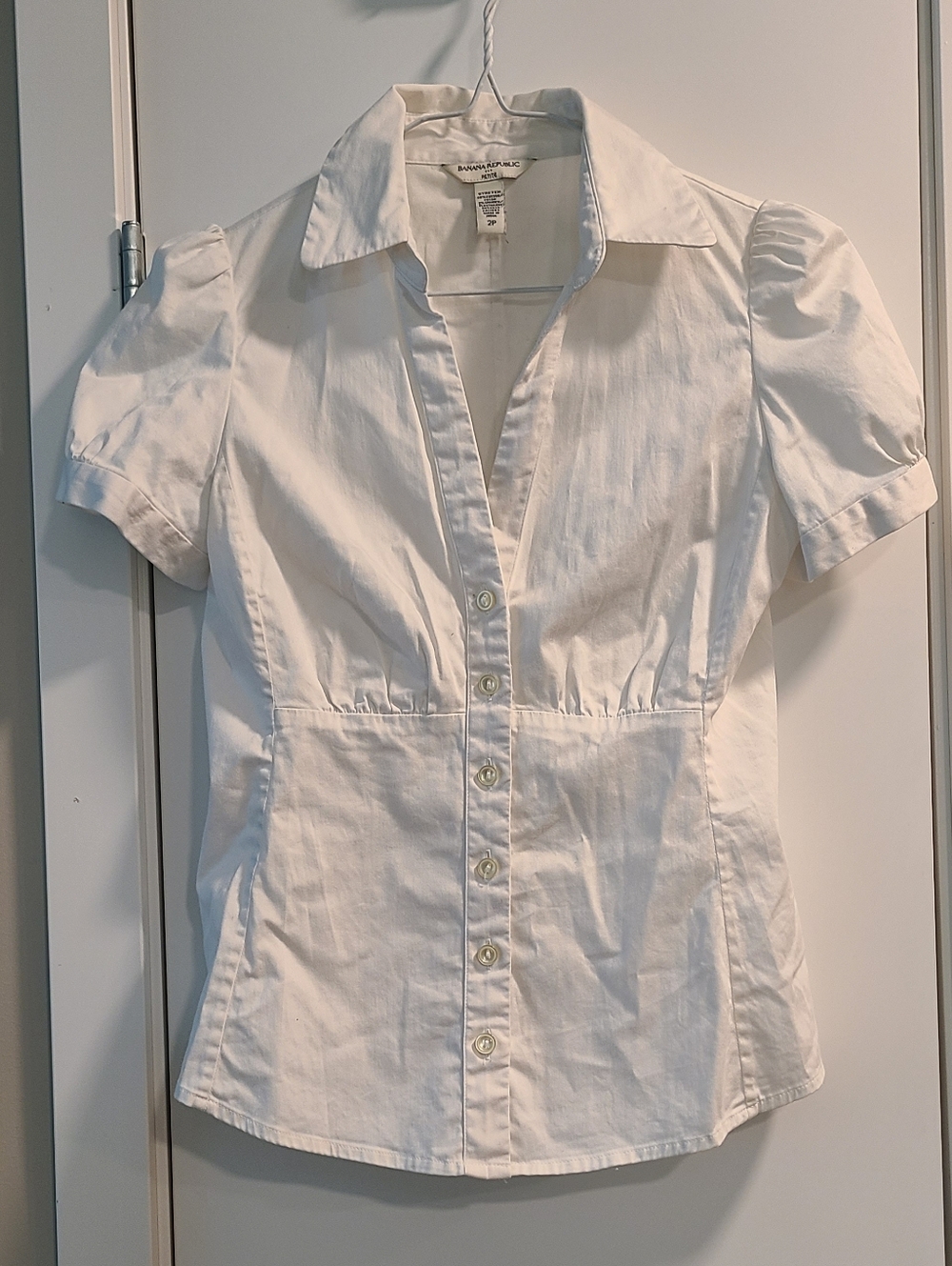 Banana Republic Y2K White Button-Front Short